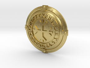 Brand's Shield Coin in Natural Brass