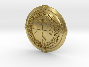 Brand's Shield Coin 2 in Natural Brass