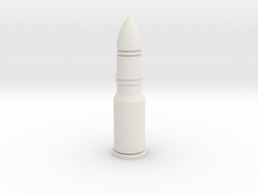Tank Shell - 28 mm Scale  in White Natural Versatile Plastic