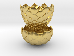 Dragon Egg Game of Thrones Style - Ring Box in Polished Brass