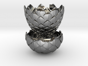 Dragon Egg Game of Thrones Style - Ring Box in Polished Silver