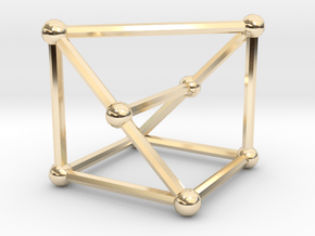 Wagner graph in 14k Gold Plated Brass: Small