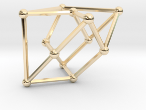 Cubic graph on 12 vertices of girth 5, no. 1 in 14k Gold Plated Brass: Small