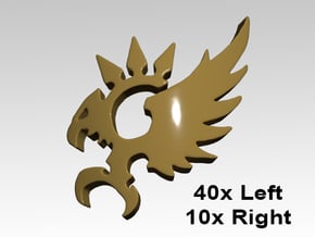 Phoenix Spiked Shoulder Icons x50 in Tan Fine Detail Plastic
