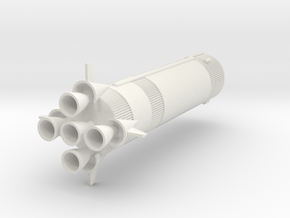 1:288 Saturn V Rocket Stage 1 in White Natural Versatile Plastic