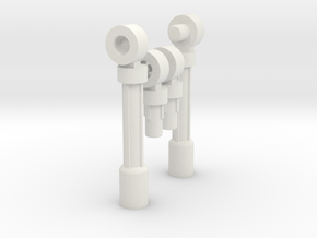 Beam Tripler Legs Pair in White Natural Versatile Plastic