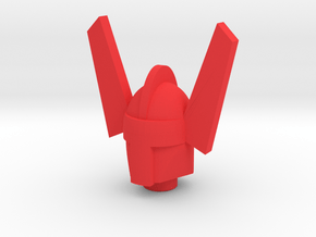 Acroyear Head for New Microman Figures in Red Processed Versatile Plastic