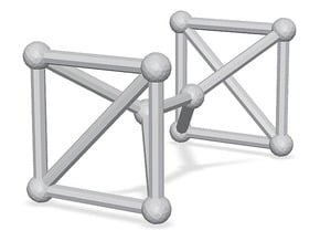 1-connected cubic graph in Tan Fine Detail Plastic