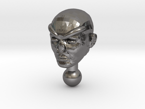 Galactic Defender Shaitan Unmasked Head in Polished Nickel Steel