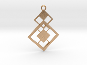 Geometrical pendant no.7 in Natural Bronze: Large
