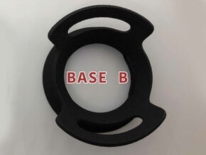 BASE - B - ( Ornament Series ) in Black Natural Versatile Plastic