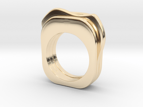 Trio of thin rings in 14k Gold Plated Brass: 5.5 / 50.25