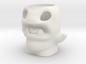 Cute Monster Tealight Candle Holder for Halloween in White Natural Versatile Plastic