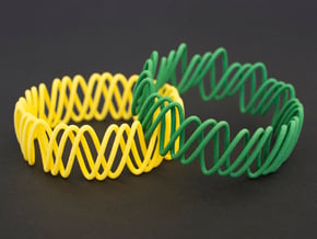 Spring Bracelet in Yellow Processed Versatile Plastic