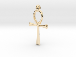 Ankh with hook in 14k Gold Plated Brass