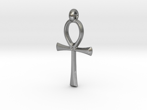 Ankh with hook in Natural Silver