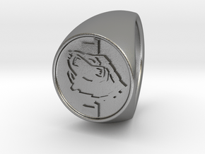 Custom signet ring 89 size 10 in Natural Silver