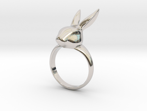 Rabbit ring in Platinum