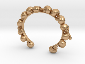 Skull Bracelet  in Natural Bronze