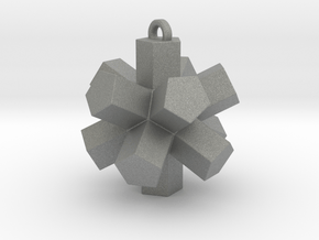 Dodecahedron Pendant in Gray PA12