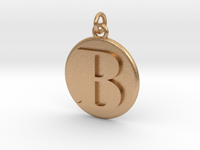 B Pendant in Natural Bronze (Interlocking Parts)