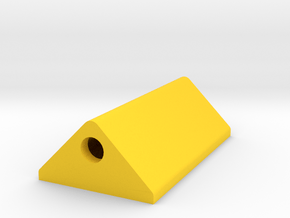Wheel chock in Yellow Processed Versatile Plastic