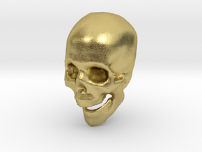 skull hollowed in Natural Brass