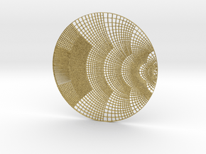 Smith Chart pendant in Natural Brass