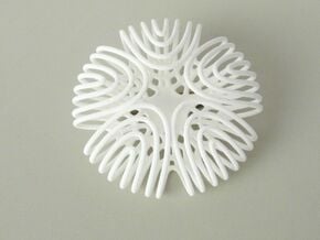 Sonic brooch in White Natural Versatile Plastic