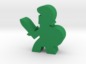 Game Piece, Trojan Soldier, Sword in Green Processed Versatile Plastic
