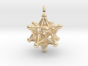 Stellated Dodecahedron small in 14k Gold Plated Brass