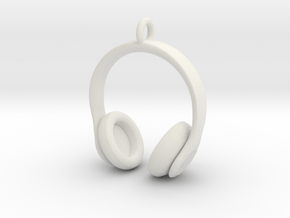 Headphones Jewel in White Natural Versatile Plastic