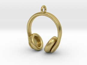 Headphones Jewel in Natural Brass