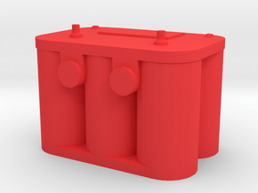 New Style Car Battery 1/10 scale in Red Processed Versatile Plastic