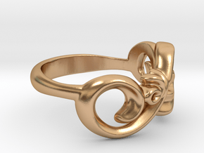 Style minimalist design word ring in Polished Bronze: 7 / 54