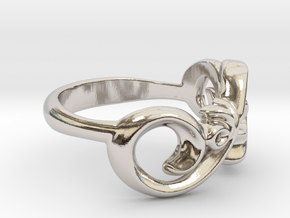 Style minimalist design word ring in Platinum: 7 / 54