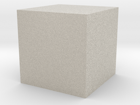 3D printed Sample Model Cube 1.95cm in Natural Sandstone: Small