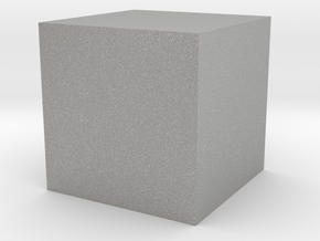 3D printed Sample Model Cube 1.95cm in Aluminum: Small