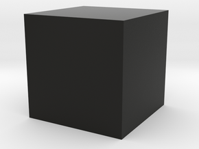 3D printed Sample Model Cube 1cm in Black Premium Versatile Plastic: Large