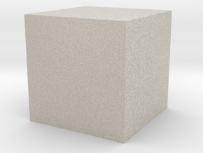 3D printed Sample Model Cube 1cm in Natural Sandstone: Large