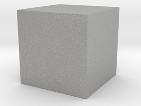 3D printed Sample Model Cube 1cm in Aluminum: Large