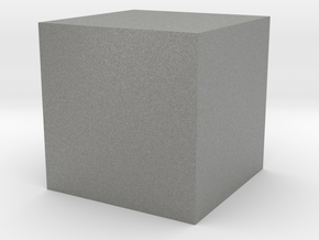 3D printed Sample Model Cube 1cm in Gray PA12: Large