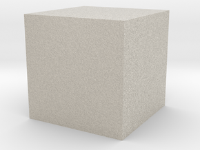 3D printed Sample Model Cube 0.5cm in Natural Sandstone: Small