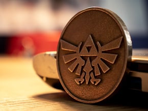 Zelda BotW Coin: Wingcrest and Sheikah Eye in Polished Bronzed-Silver Steel