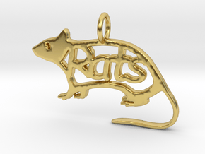 Rats pendant - Precious in Polished Brass