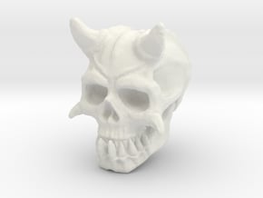 Demon Skull V1 in White Natural Versatile Plastic