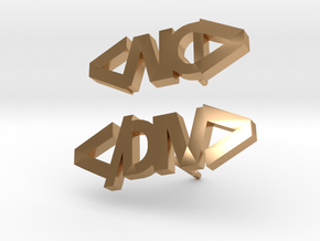 DIV Tag Earrings in Polished Bronze