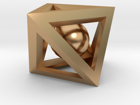 Impossible Box in Polished Bronze (Interlocking Parts)