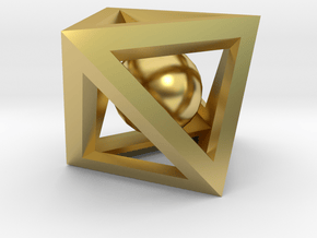 Impossible Box in Polished Brass (Interlocking Parts)
