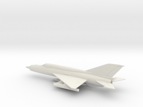 MiG-21bis (w/o landing gears) in White Natural Versatile Plastic: 1:144